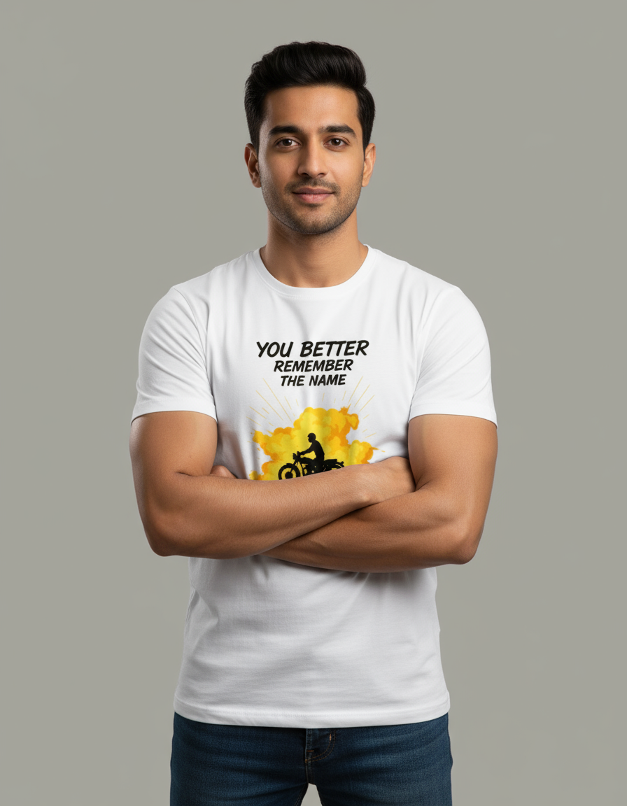 OG YOU BETTER REMEMBER THE NAME Men's Crew T-Shirt - Image 3