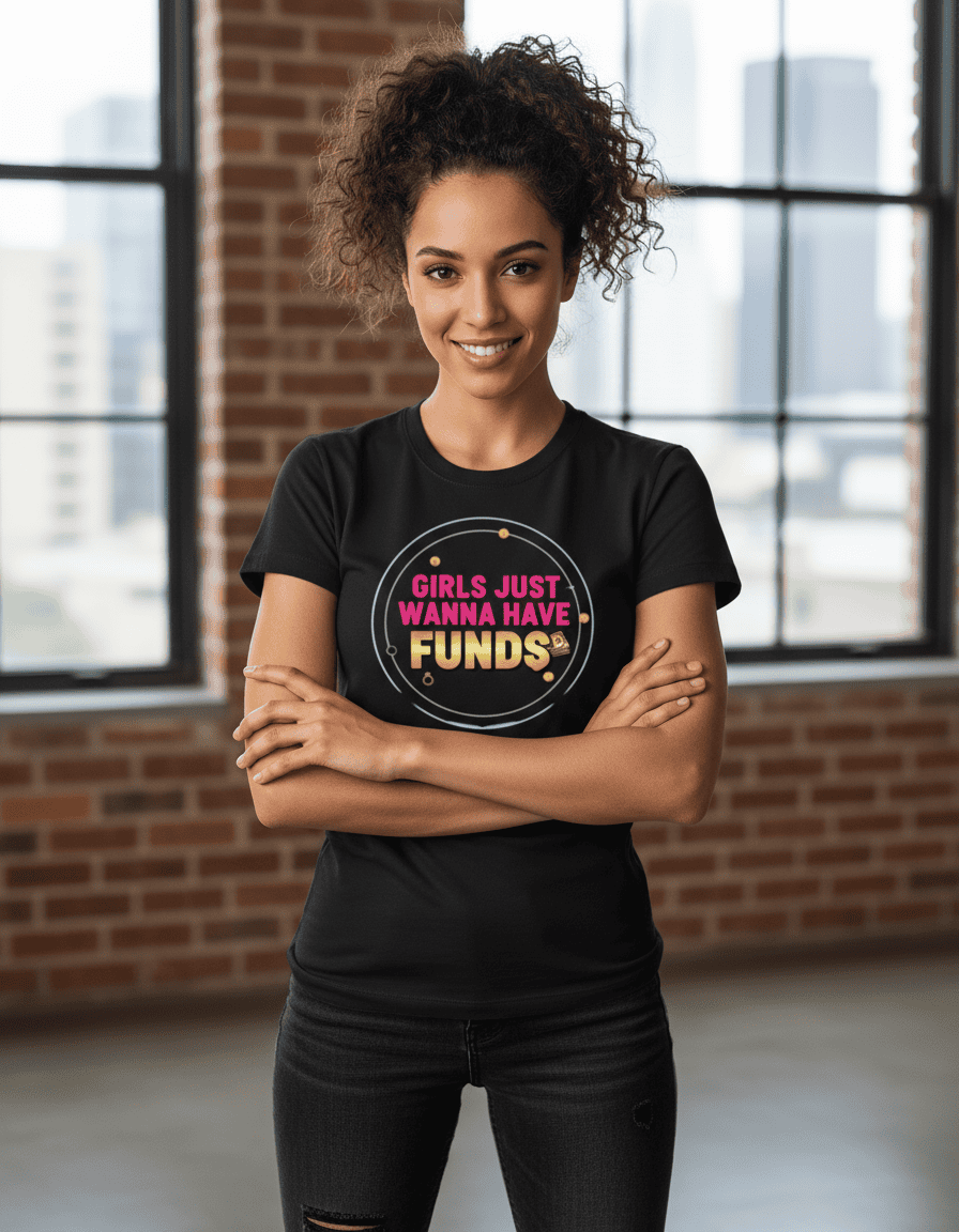 Girls Just Wanna Have Funds Classic Crew T-Shirt for Women