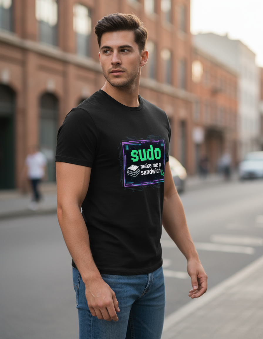 Sudo Make me Sandwich Classic Crew T-Shirt For Men - Image 3