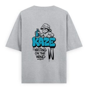 KAZE Men's Oversized Classic T-Shirt - Grey Malange
