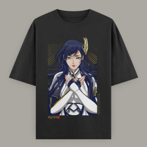 Women's Anime Oversized Classic T-Shirt - Black
