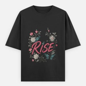 Rise Women's Oversized Classic T-Shirt - Black