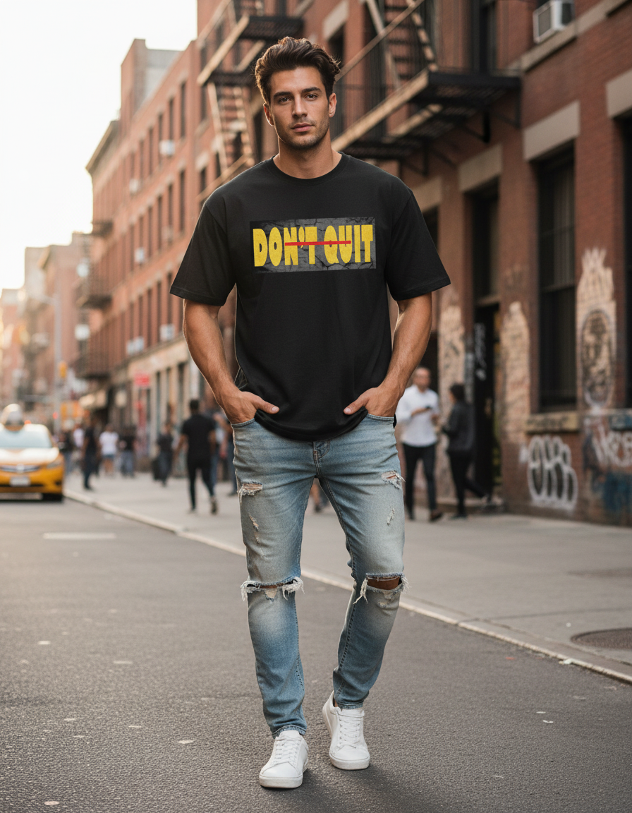 Don't Quit Men's Oversized Classic T-Shirt