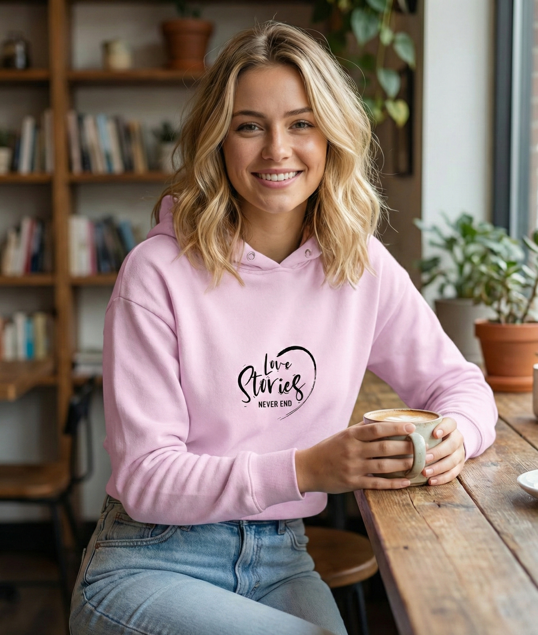 Love Stories Female Cropped Hoodie