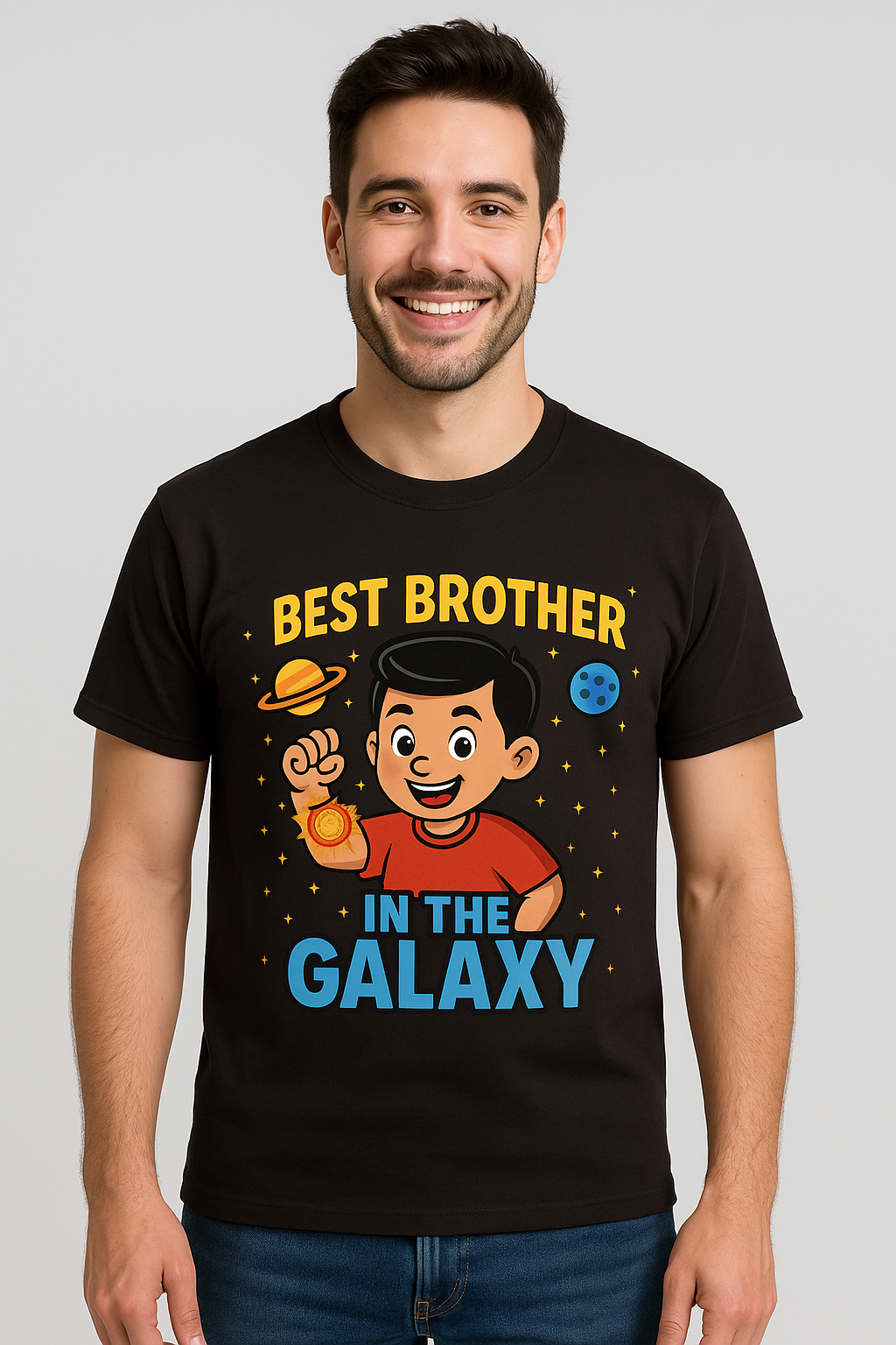 Best Broter In the Galaxy Raksha Bandhan Special Men's Classic Crew T-Shirt
