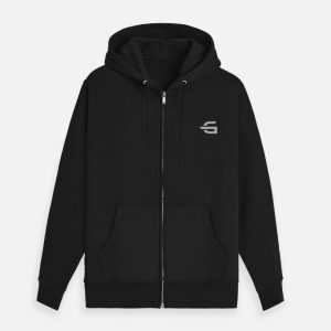 Gravster Men's Zipup Hoodie - Black
