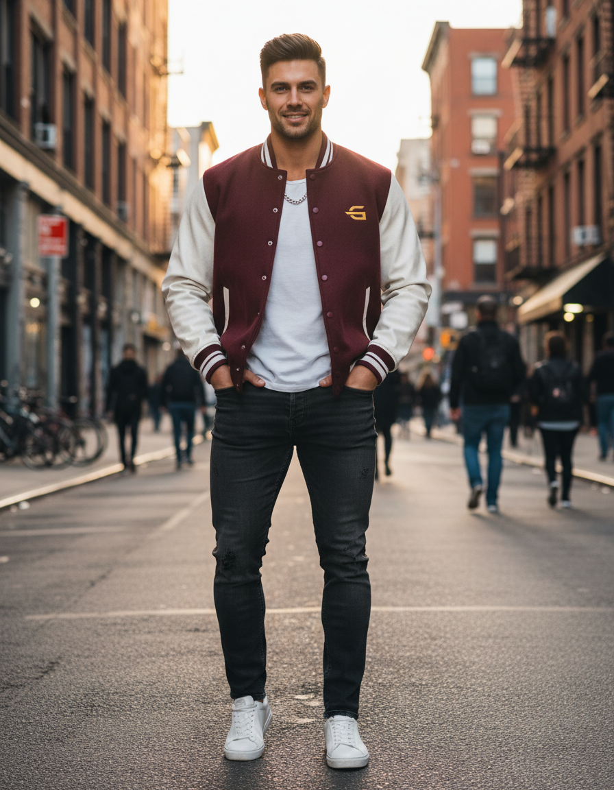 Gravster Men's Varsity Jacket - Image 3