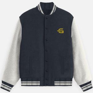 Gravster Men's Varsity Jacket - Navy Blue