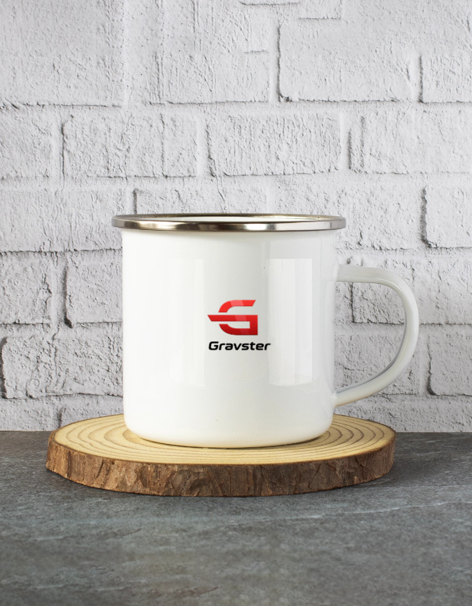 Gravster Enamel Mugs