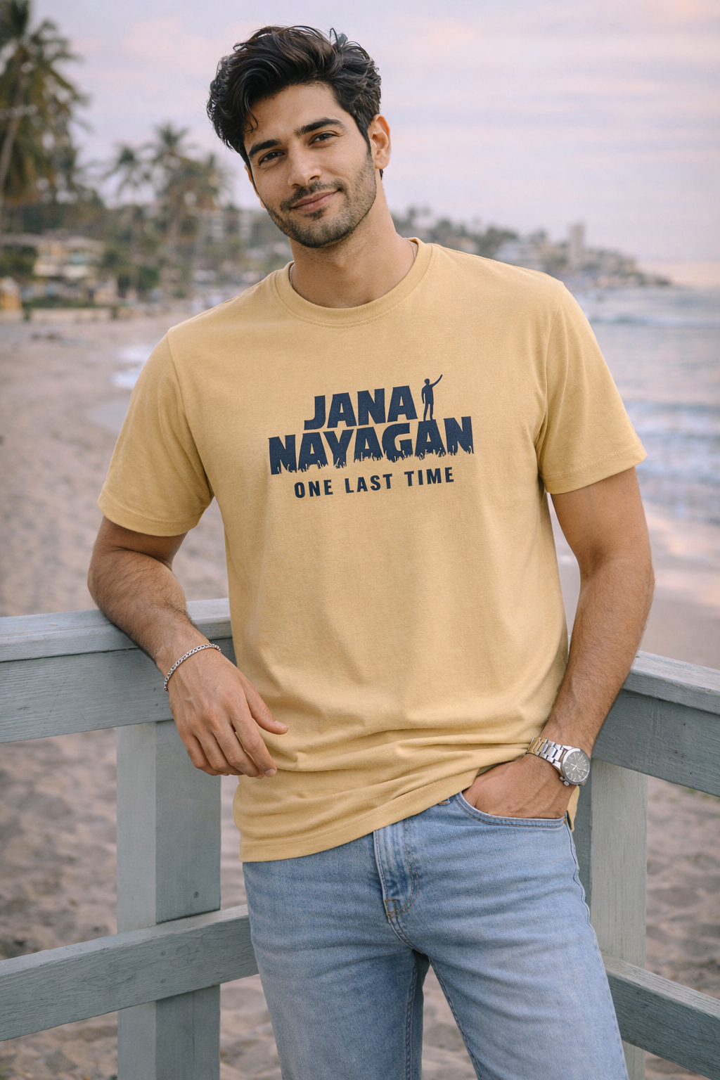Jana Nayagan One Last Time Men's Classic Crew T-Shirt - Image 4